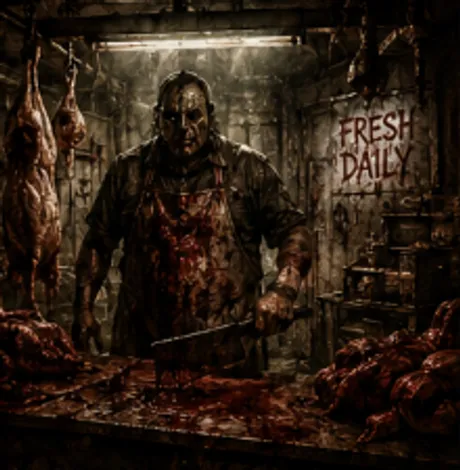 Gabe's Chop Shop scene at The Holly Lane Haunt