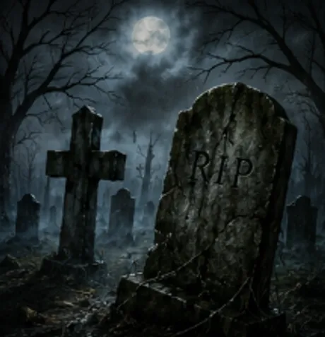 Graveside Hollow scene at The Holly Lane Haunt