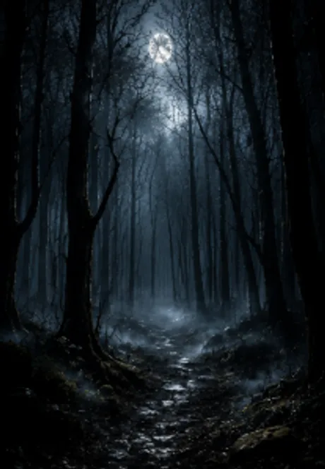 Silent Woods scene at The Holly Lane Haunt